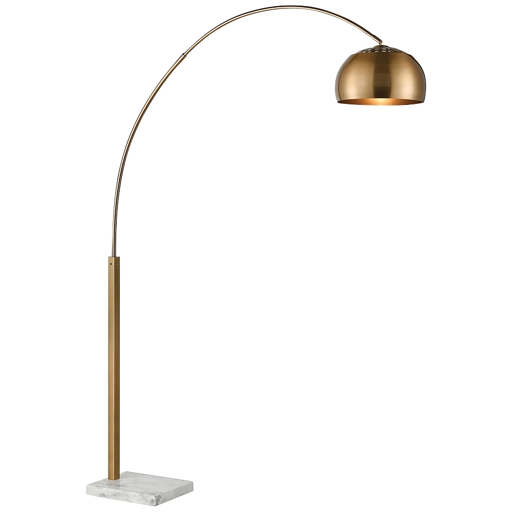 Dimond Solar Flair Metal Arc Floor Lamp, Aged Brass - Image 0