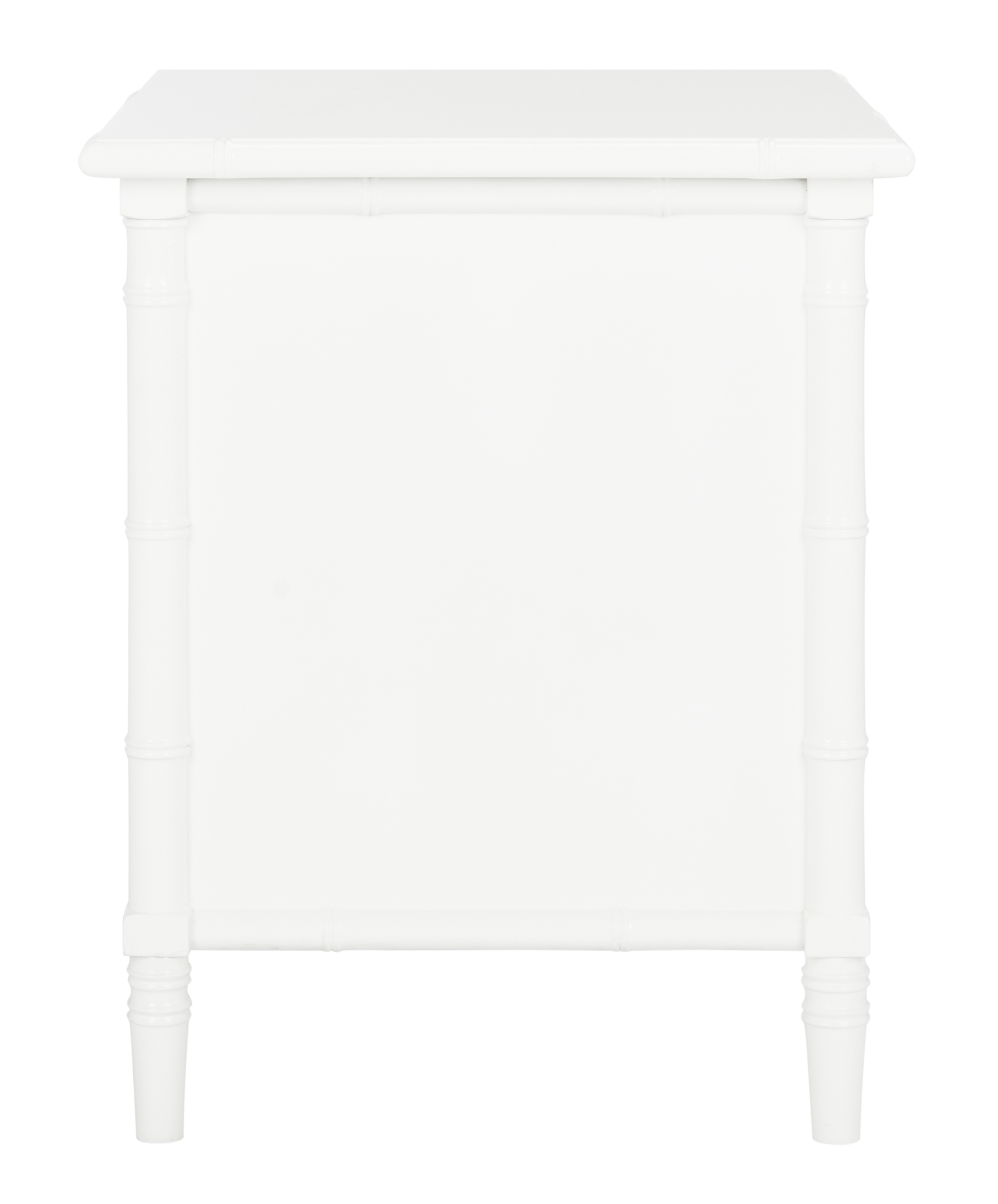 Mina Modern Coastal 3 Drawer 25" H Bamboo Nightstand - White - Safavieh - Image 2
