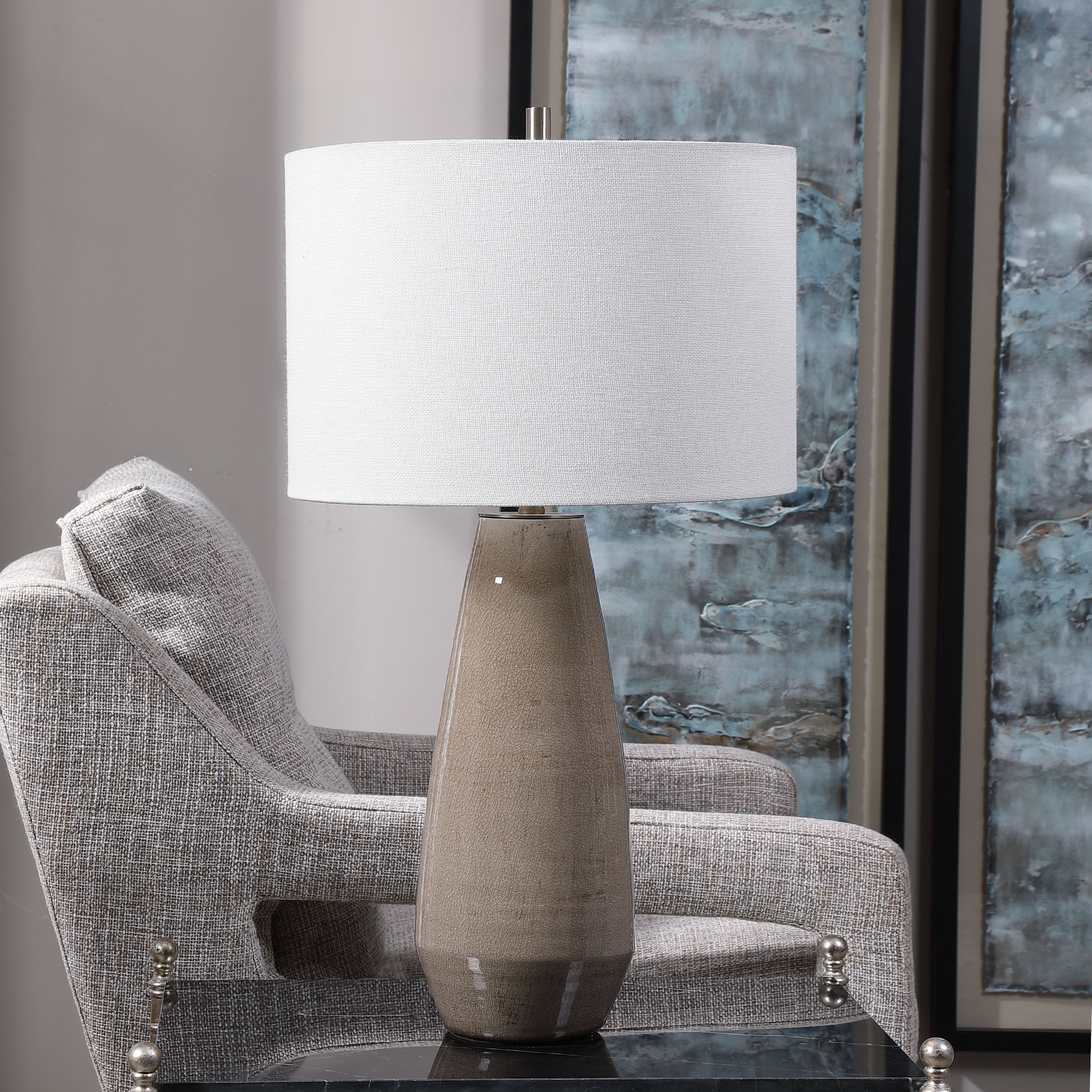 Volterra Taupe-Gray Table Lamp - Image 2