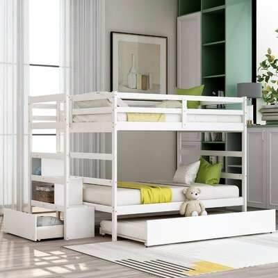 Peaks Full Over Full Bunk Bed With Twin Size Trundle - Image 0