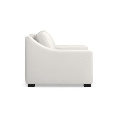 Ghent Slope Arm Club Chair, Standard Cushion, LIBECO Belgian Linen, Oatmeal, Natural Leg - Image 1