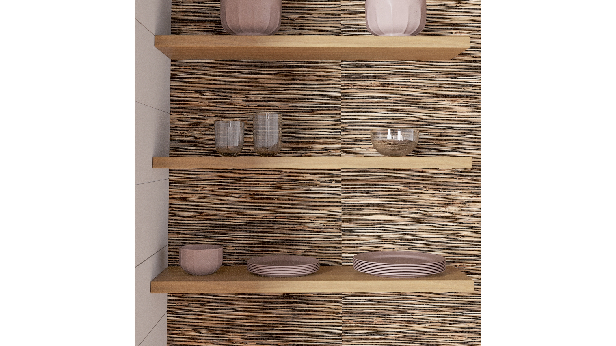 Grasscloth Wallpaper, Midnight Raffia - Image 3