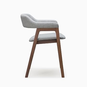 Abilene Upholstered Dining Arm Chair, Light Gray - Image 2