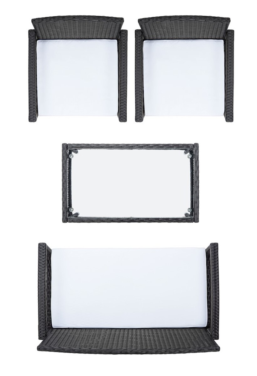 Bassey 4Pc Living Set - Black / Beige - Safavieh - Image 6