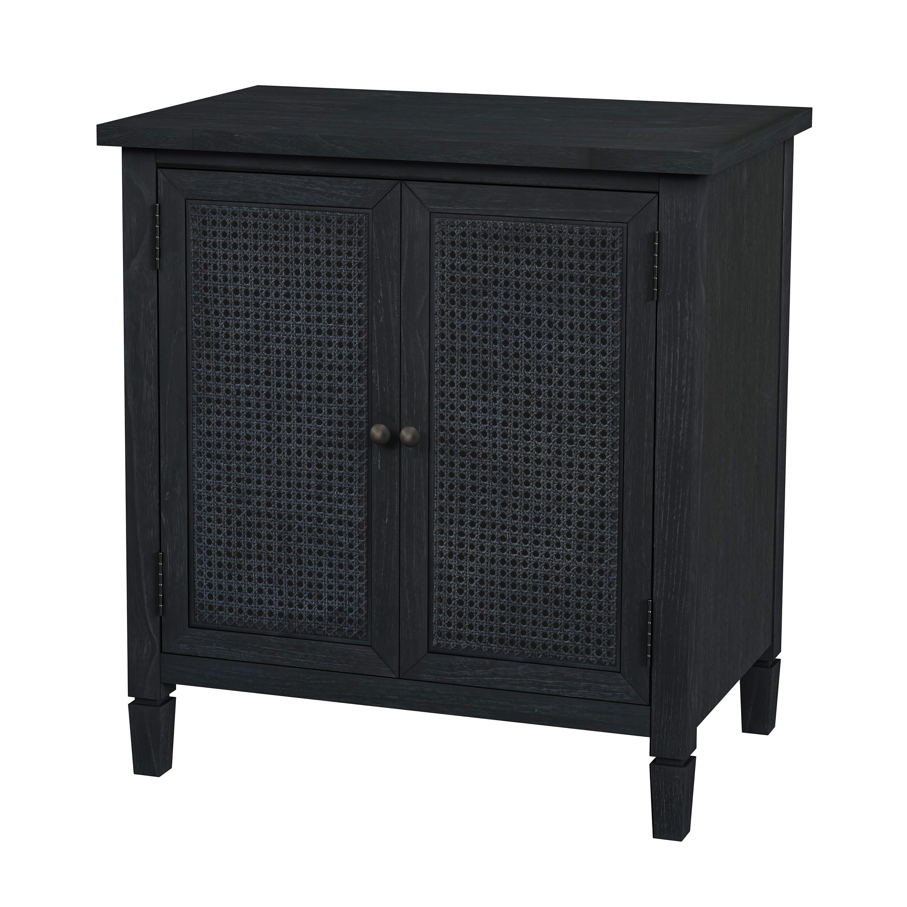 Flagstaff Black Cane Cabinet - Image 0
