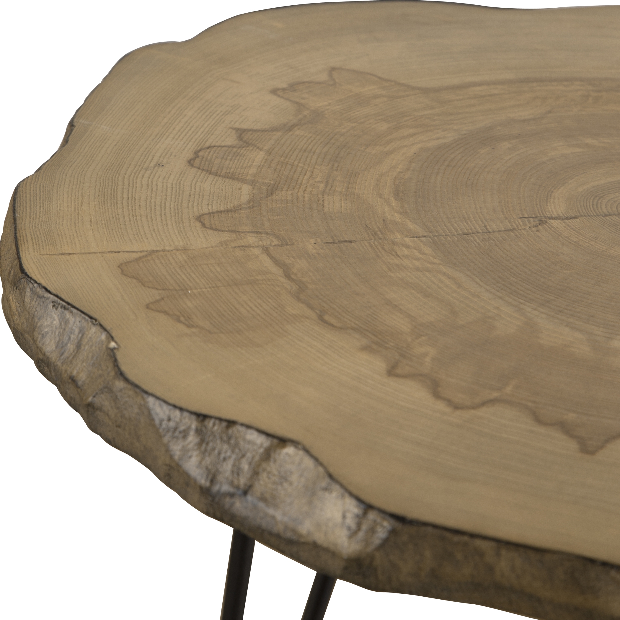 Runay Wood Slab Side Table - Image 2