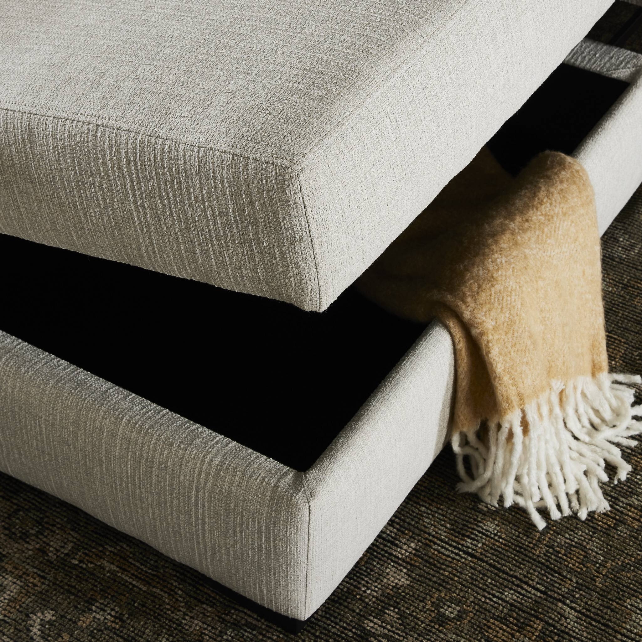 Wickham 2Pc Sleeper Sectional W/Storage - Alameda Snow - Image 13