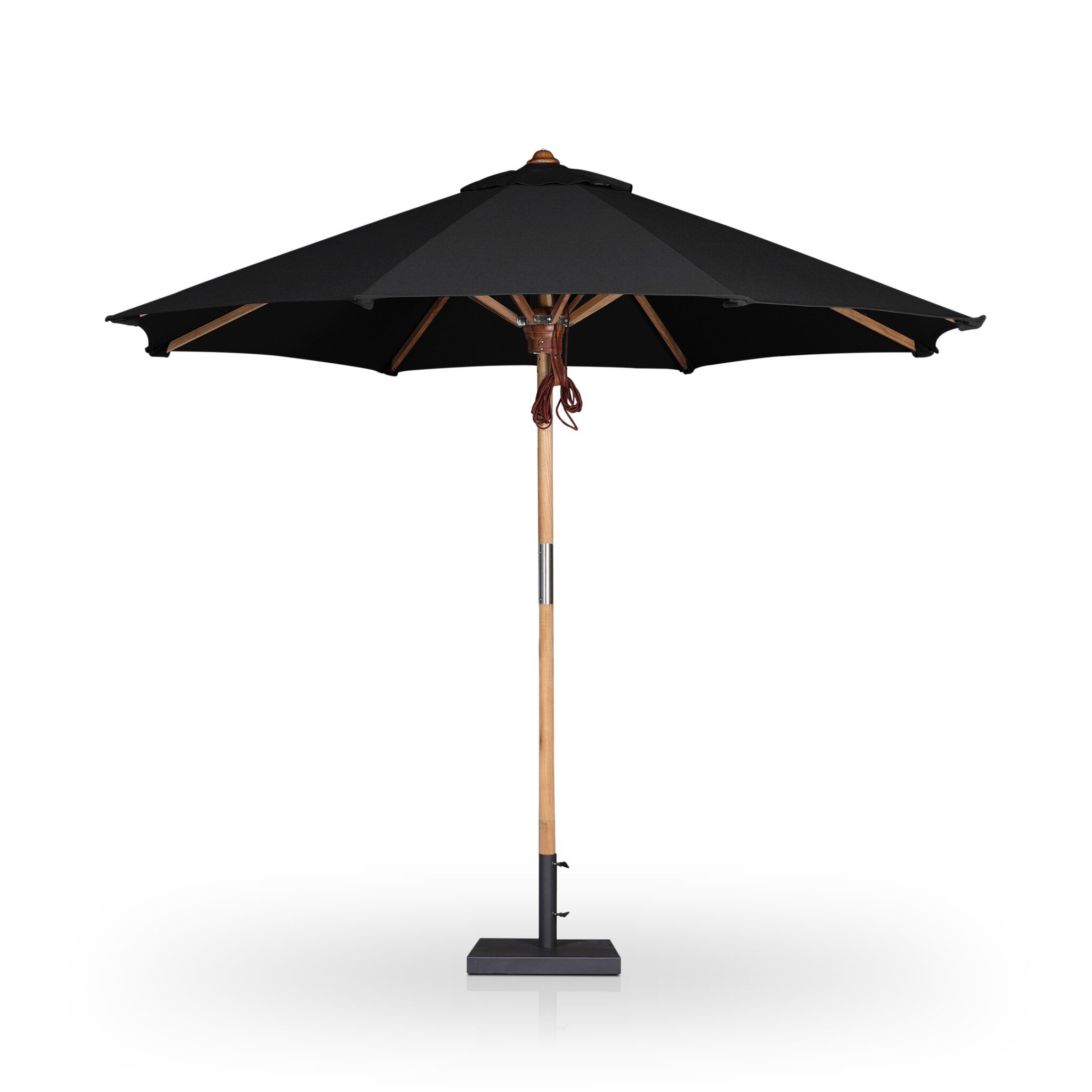 Baska Outdoor Round Umbrella - Arashi Black - Image 3