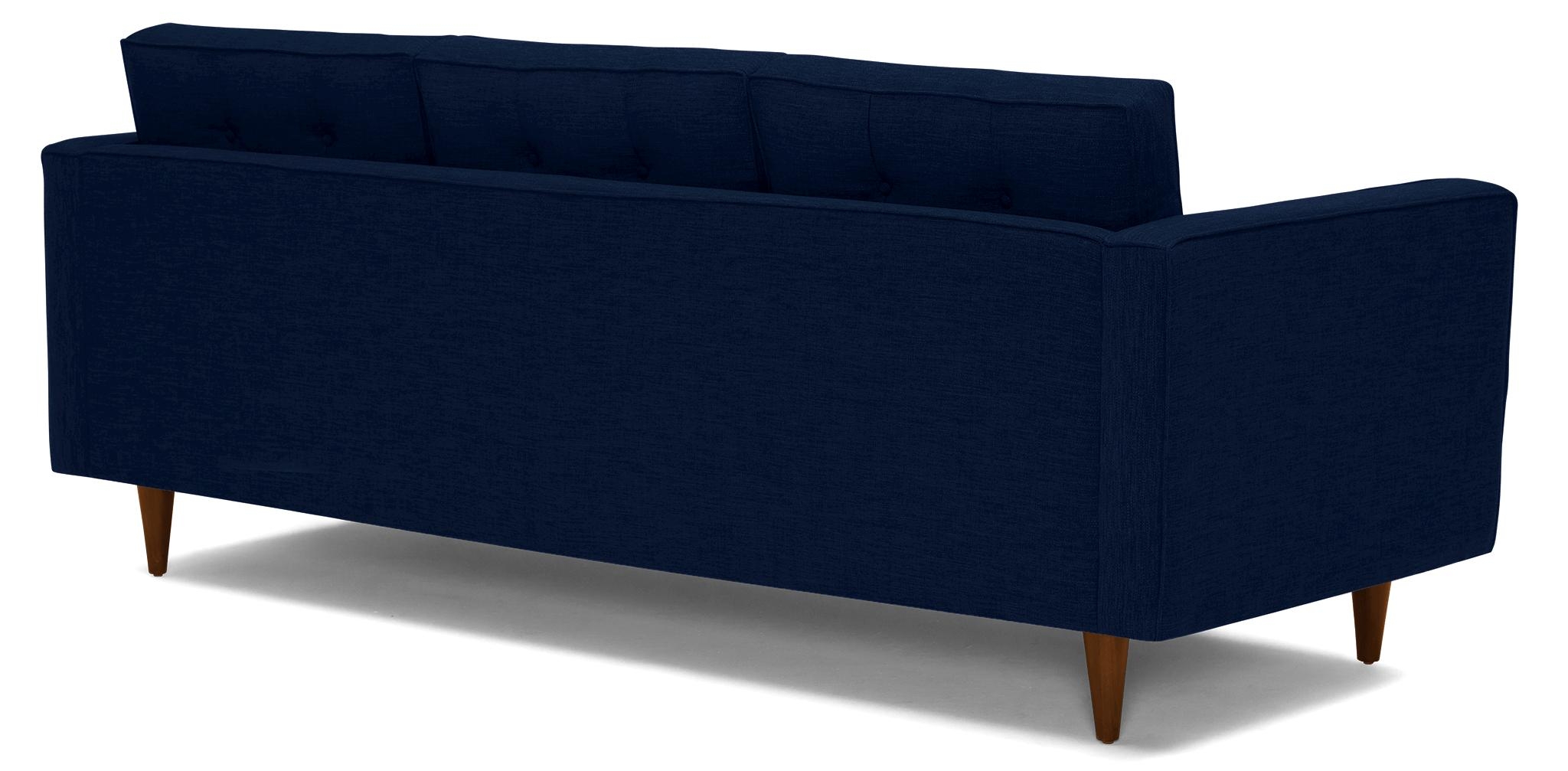 Blue Braxton Mid Century Modern Sofa - Royale Cobalt - Mocha - Image 3