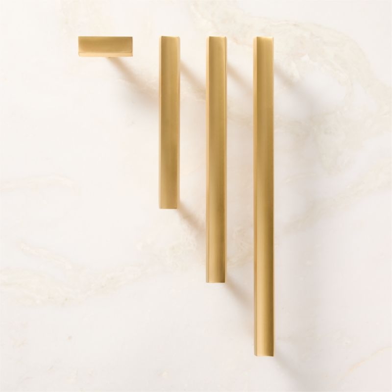 Colton Angled Brushed Brass Handle 6" - Image 1