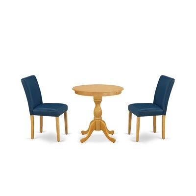Federalsburg 3-Pc Dining Set - 2 Parson Chairs And 1 Dining Table - Image 0