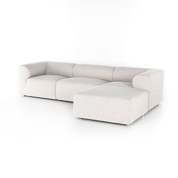 Modern Round Back 3-Piece Sectional, Gibson Wheat - Image 1