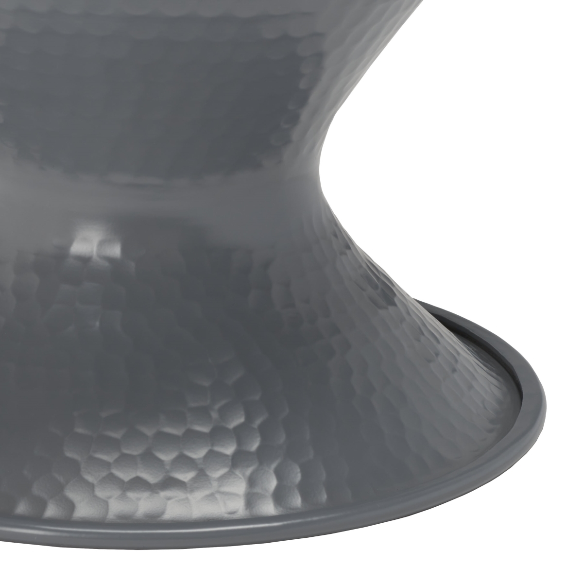 Astrid Small Hammered Stool - Dark Grey - Safavieh - Image 5