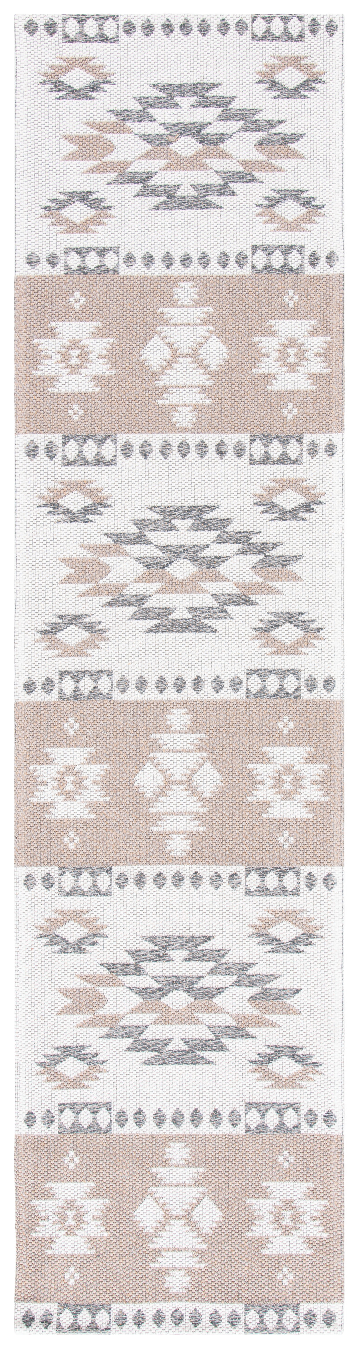 Arlo Home Power Loomed Area Rug, AGT426E, Taupe/Cream, 2' X 8' - Image 0