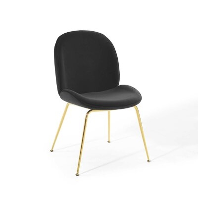 Jaynes Upholstered Velvet Side Chair - Image 0