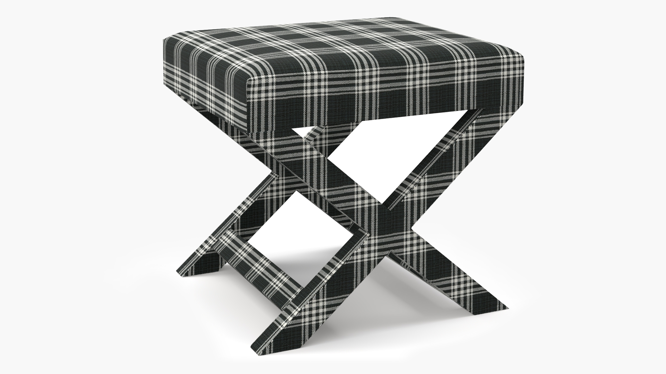 X Bench, Barnegat Plaid - Image 1