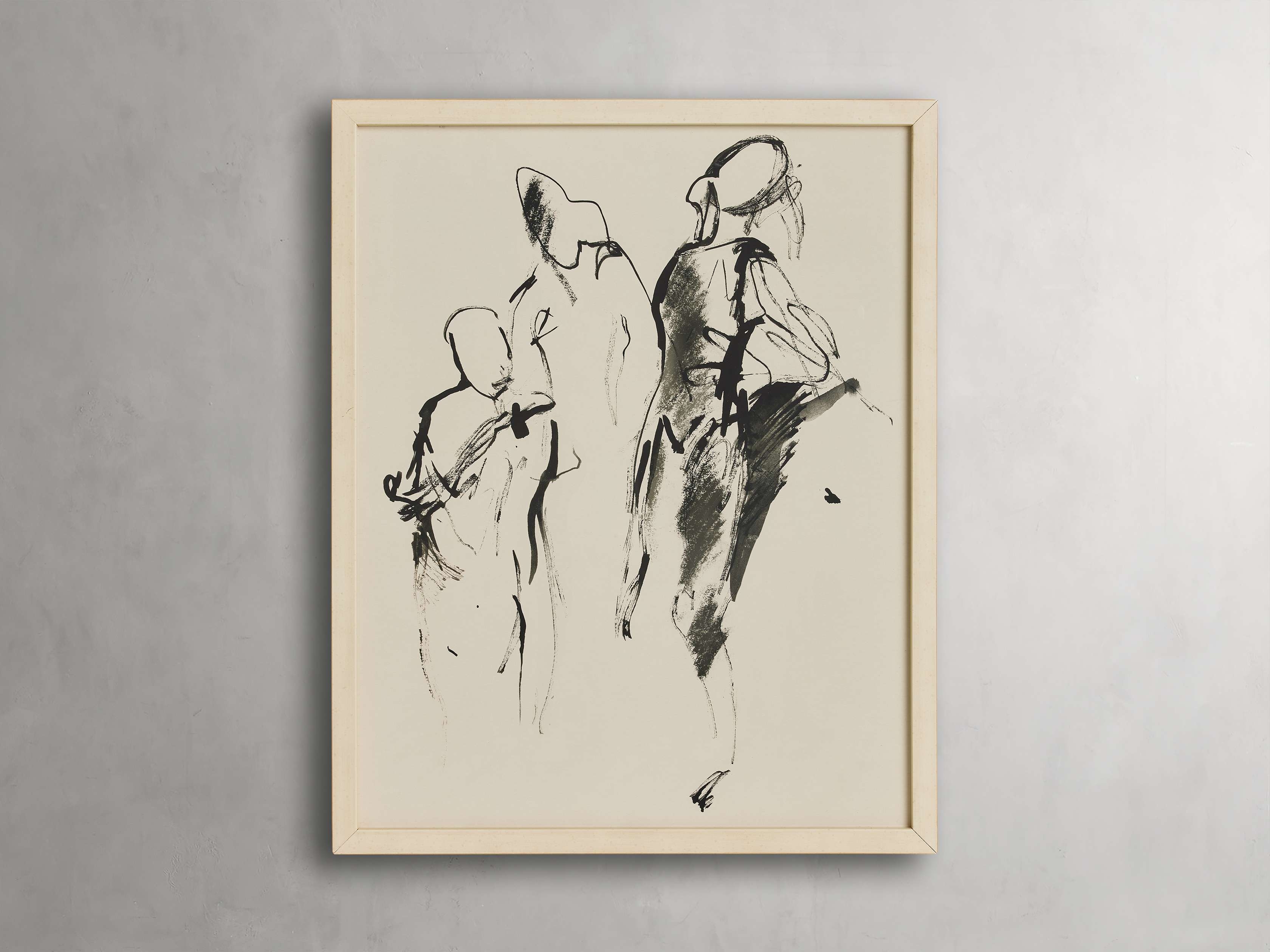 Ebony And Ivory Framed Print in Wood Natural - Image 0