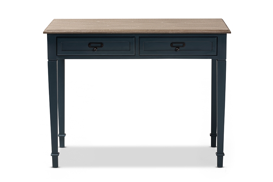 Dauphine French Provincial Spruce Blue Accent Writing Desk - Image 3