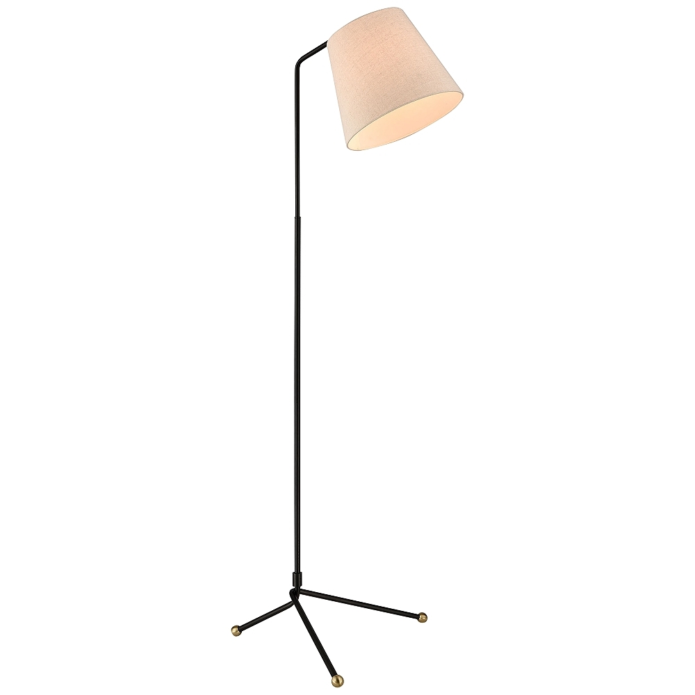 Pine Plains Metal Tripod Floor Lamp, Black - Image 0