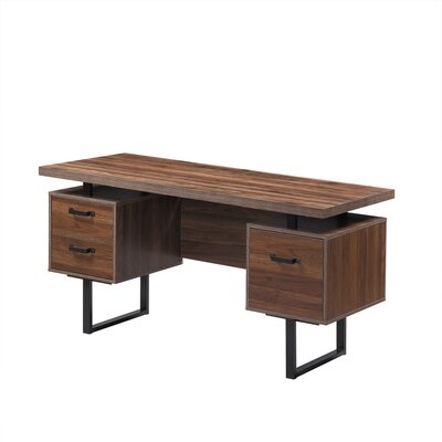 Home Office Computer Desk With Drawers/hanging Letter-size Files/59 Inch Writing Study Table With Drawers - Image 0