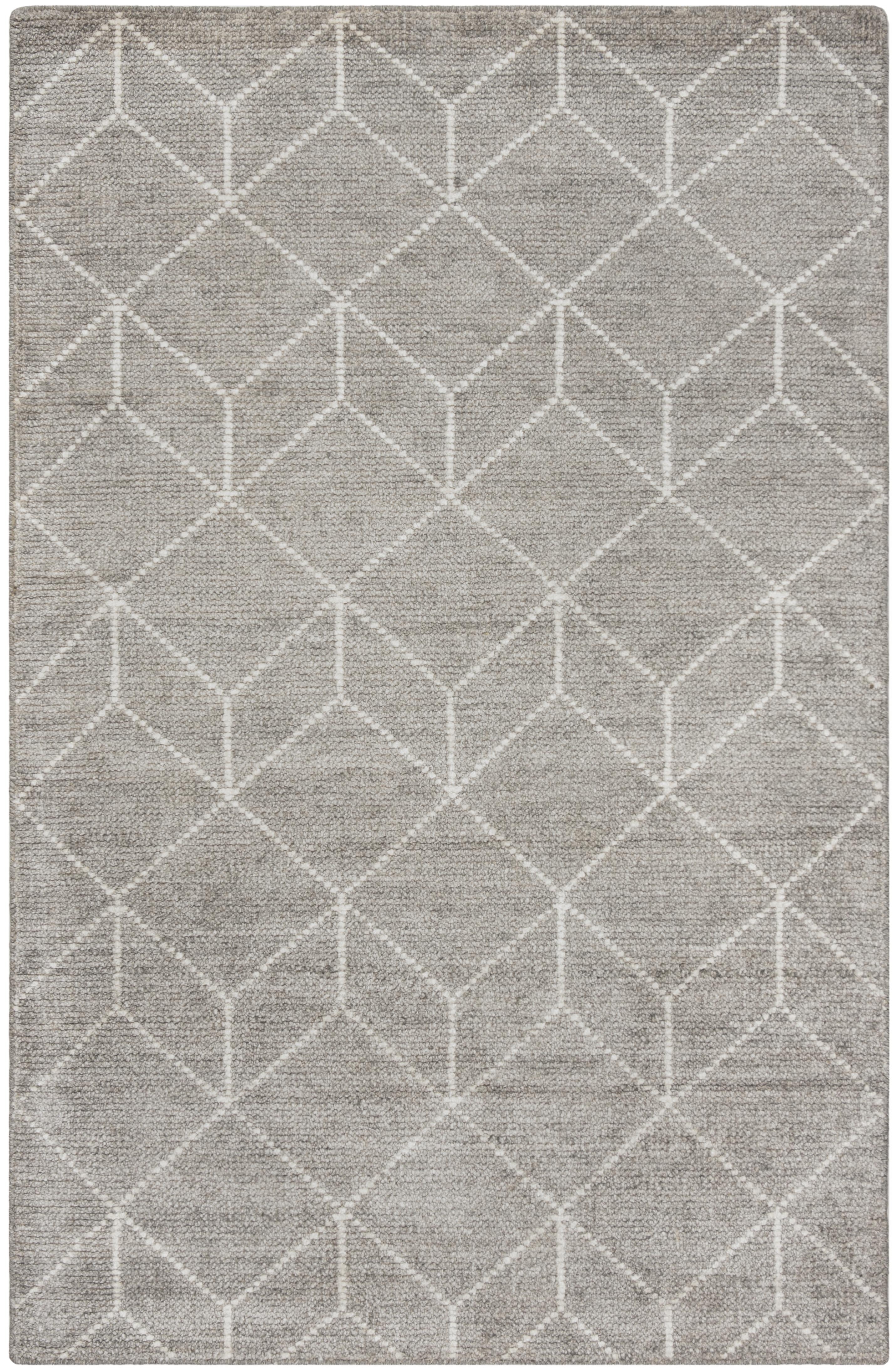 Arlo Home Hand Knotted Area Rug, STW904A, Silver,  4' X 6' - Image 0