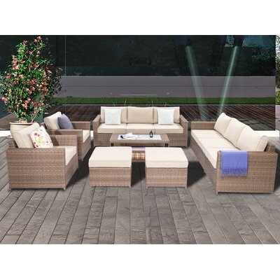 Kaysun 11 Piece Rattan Sofa Seating Group with Cushions - Image 0