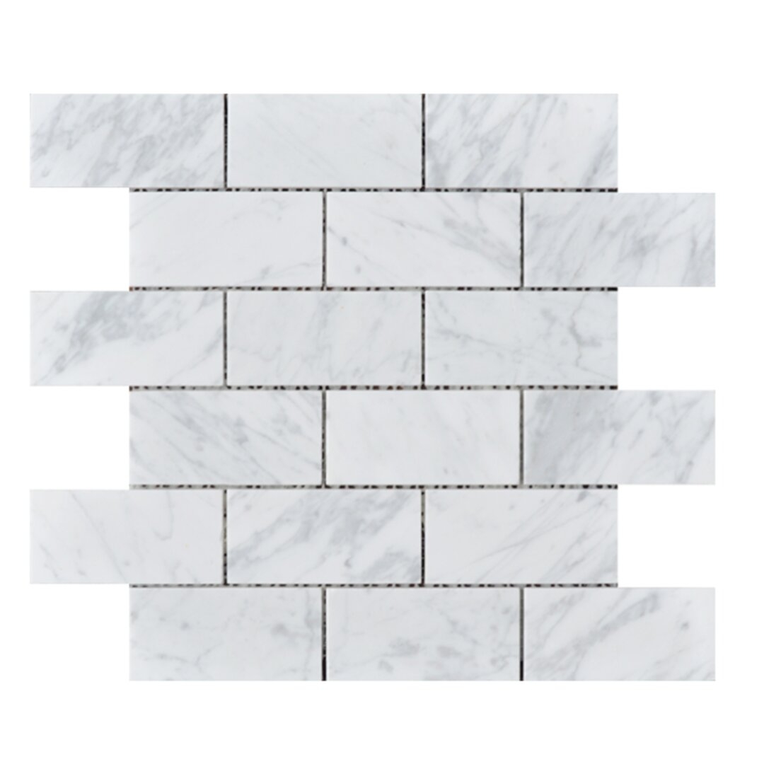 "Porpora 12"" x 12"" Marble Brick Joint Mosaic Wall & Floor Tile" - Image 0