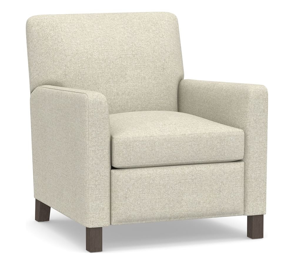 Howard Upholstered Recliner, Polyester Wrapped Cushions, Performance Heathered Basketweave Alabaster White - Image 0