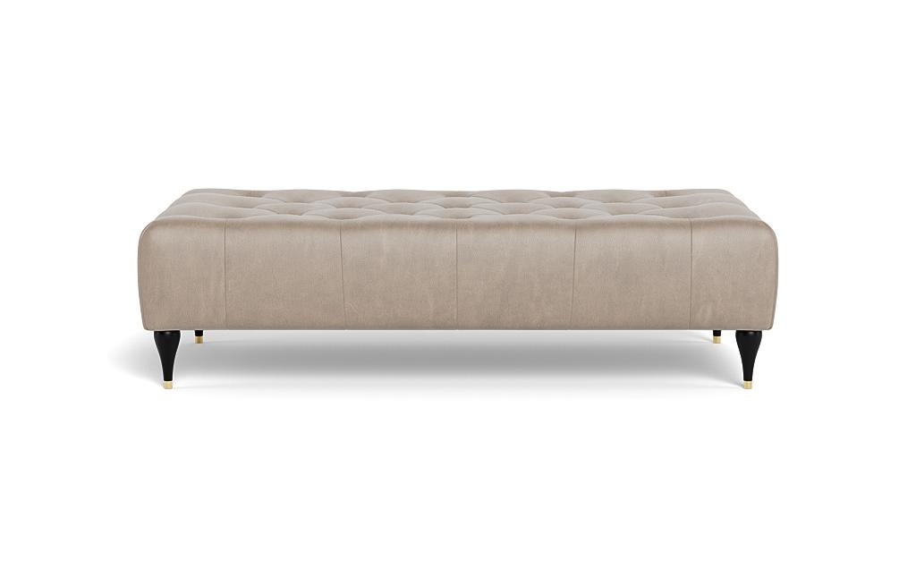 Ms. Chesterfield Leather Ottoman by Apartment Therapy - Image 0