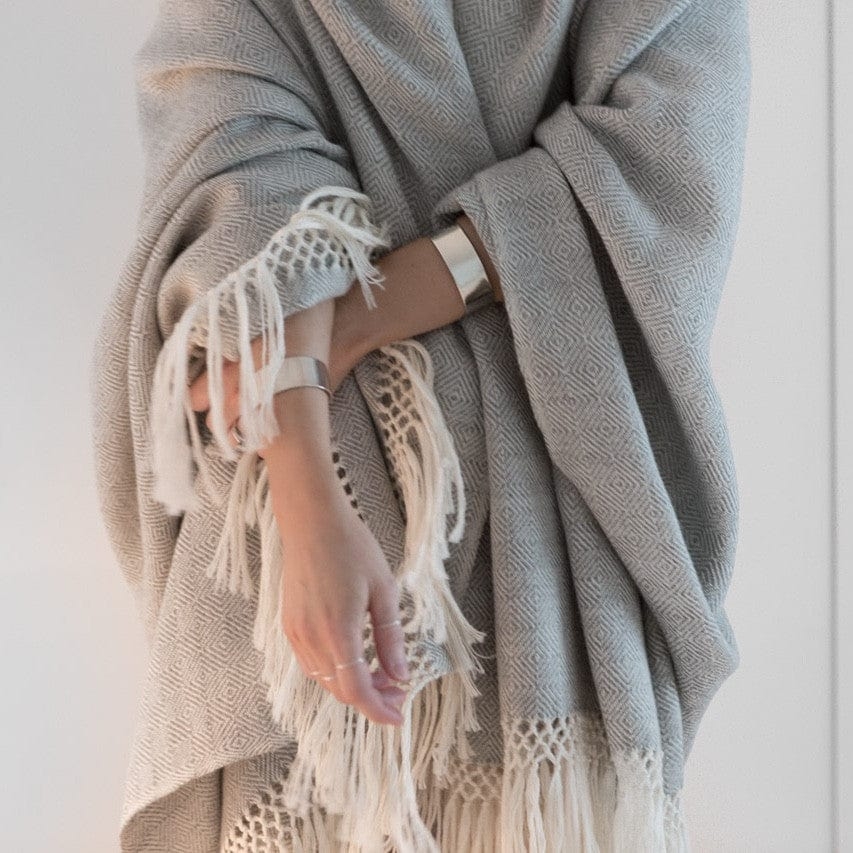 The Citizenry Diamanta Alpaca Throw | Grey - Image 4