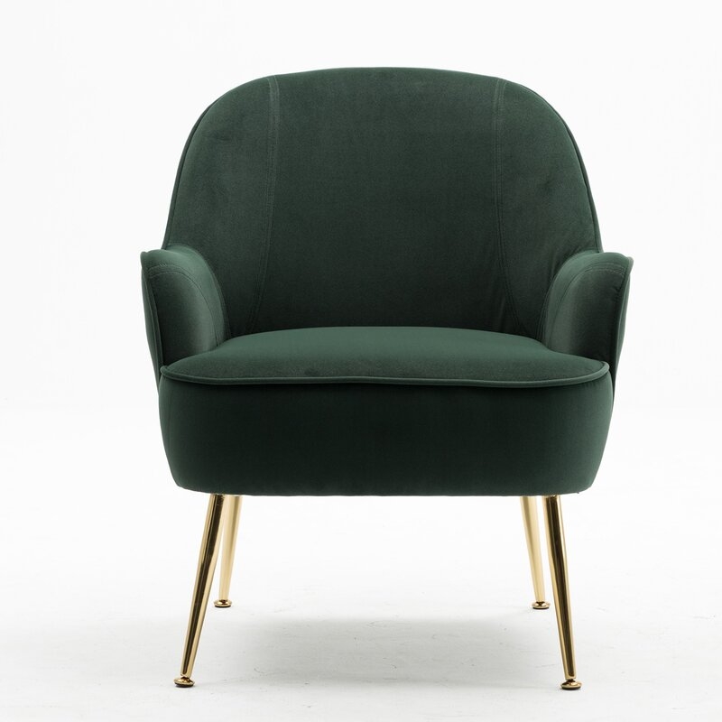 Appel 21.5'' Wide Velvet Armchair, Green Velvet - Image 2