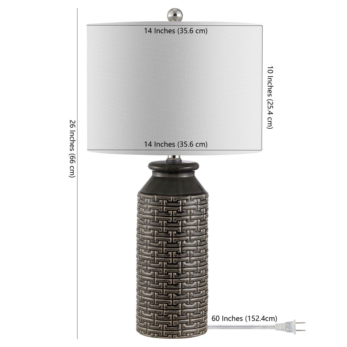Waldina 26" Table Lamp - Grey - Safavieh - Image 0