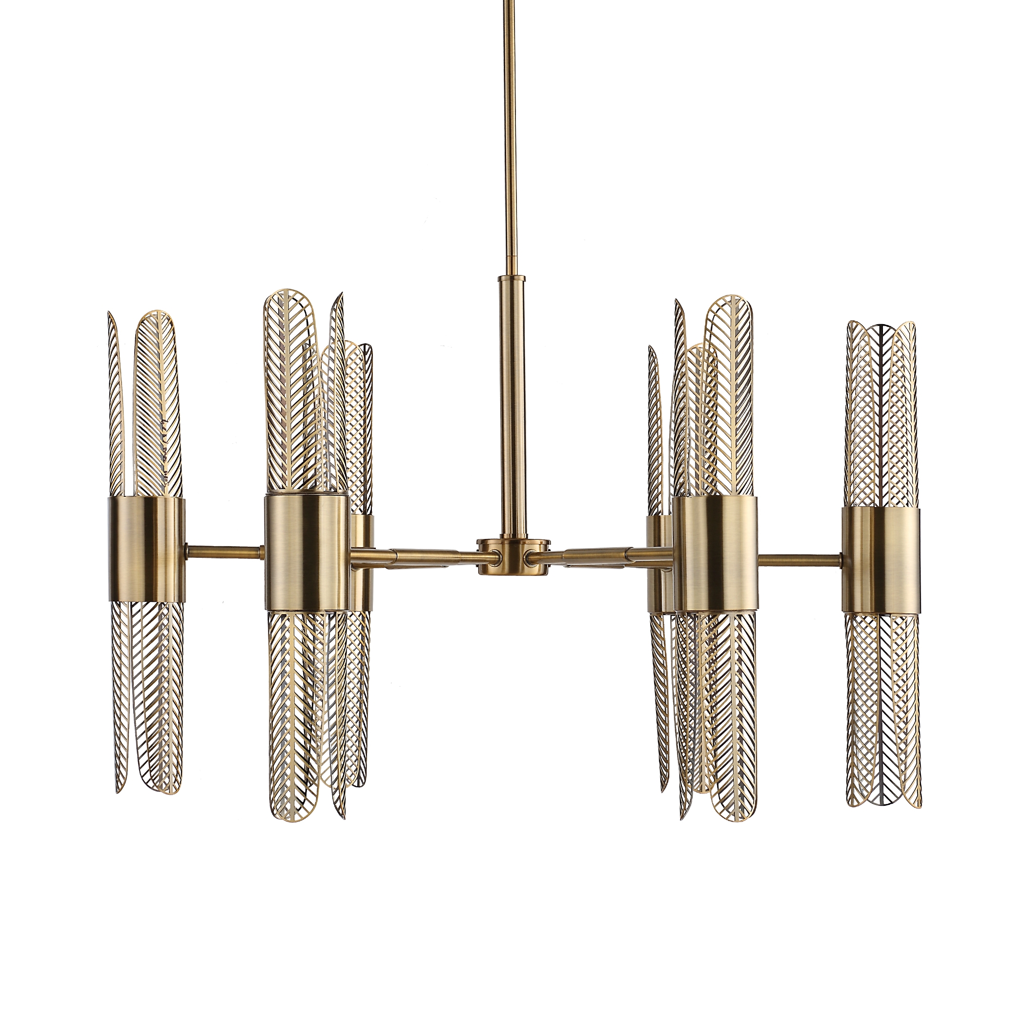 Cret 12 Light Brass Chandelier - Image 5