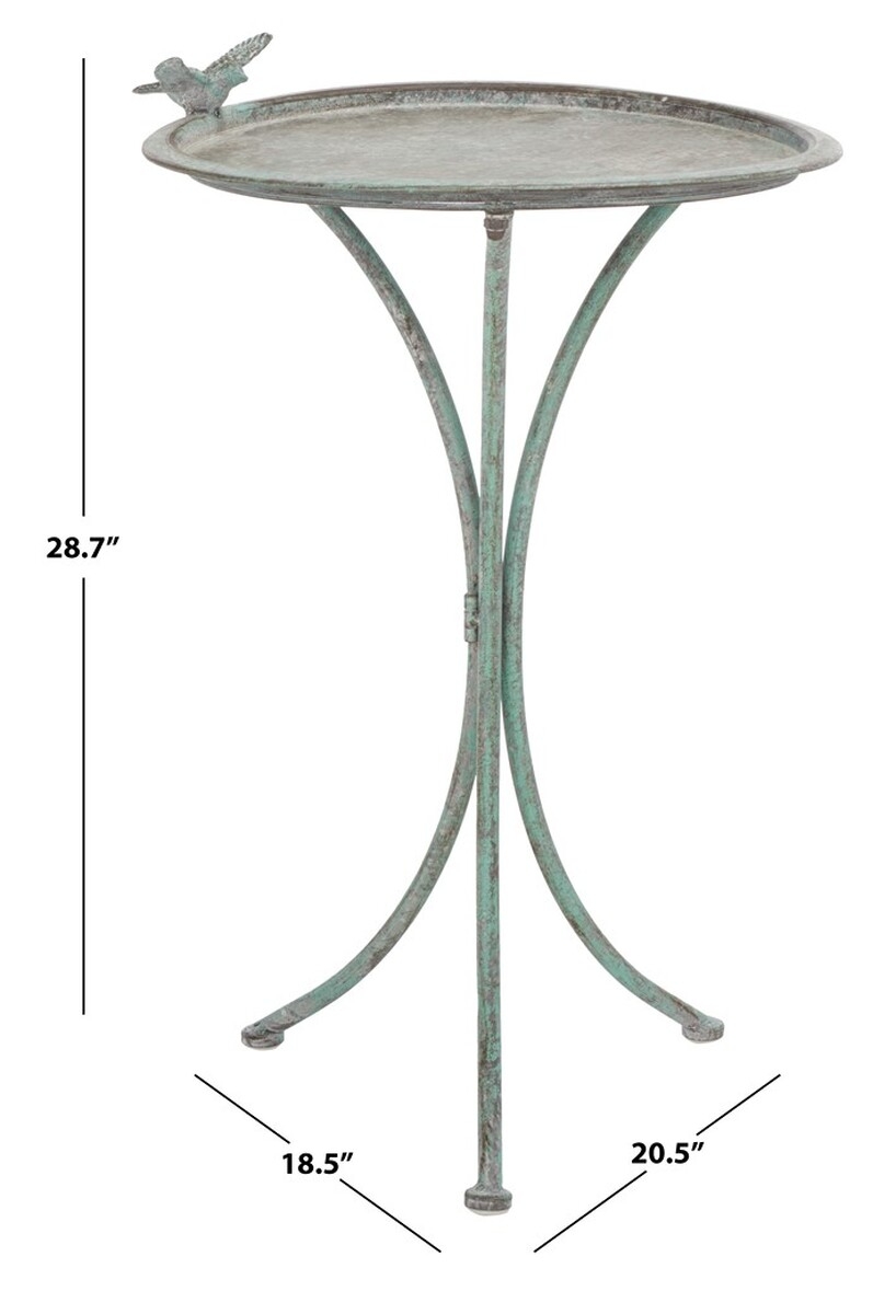 Kensi Bird Bath - Antique Dark Green - Safavieh - Image 5