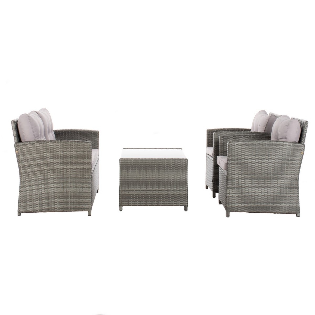 Vellor 4Pc Living Set - Grey / Grey - Safavieh - Image 8