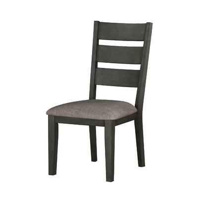 Aldham Fabric Ladder Back Side Chair in Gray - Image 0