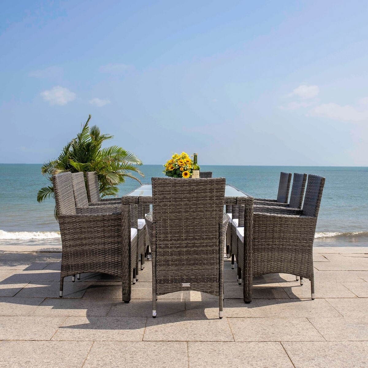 Hailee Dining Set - Grey Brown/White - Safavieh - Image 5