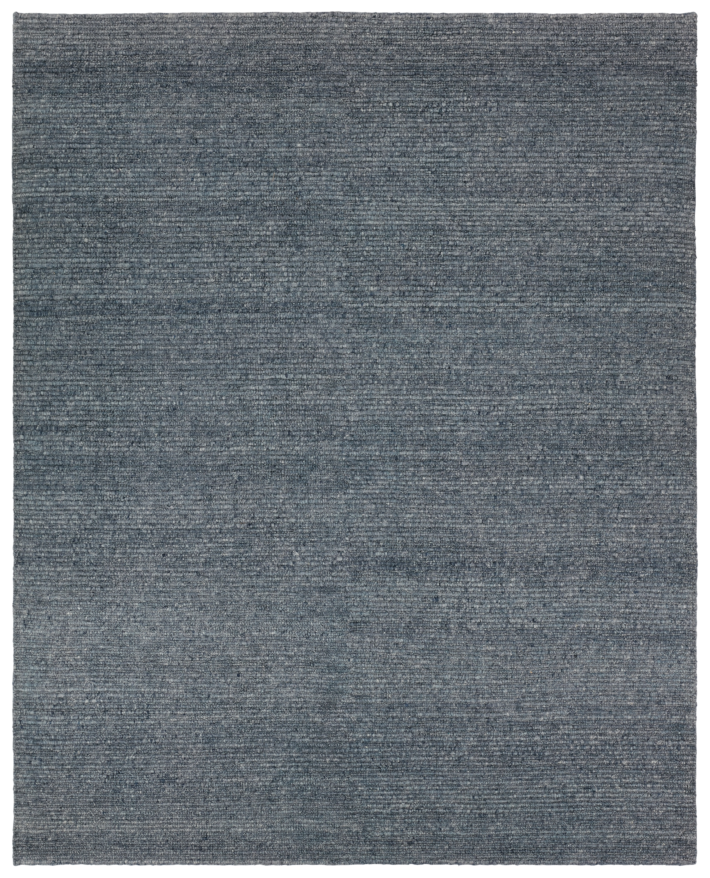 Jal SIC02 Handmade Solid Blue Area Rug (8'x10') - Image 0