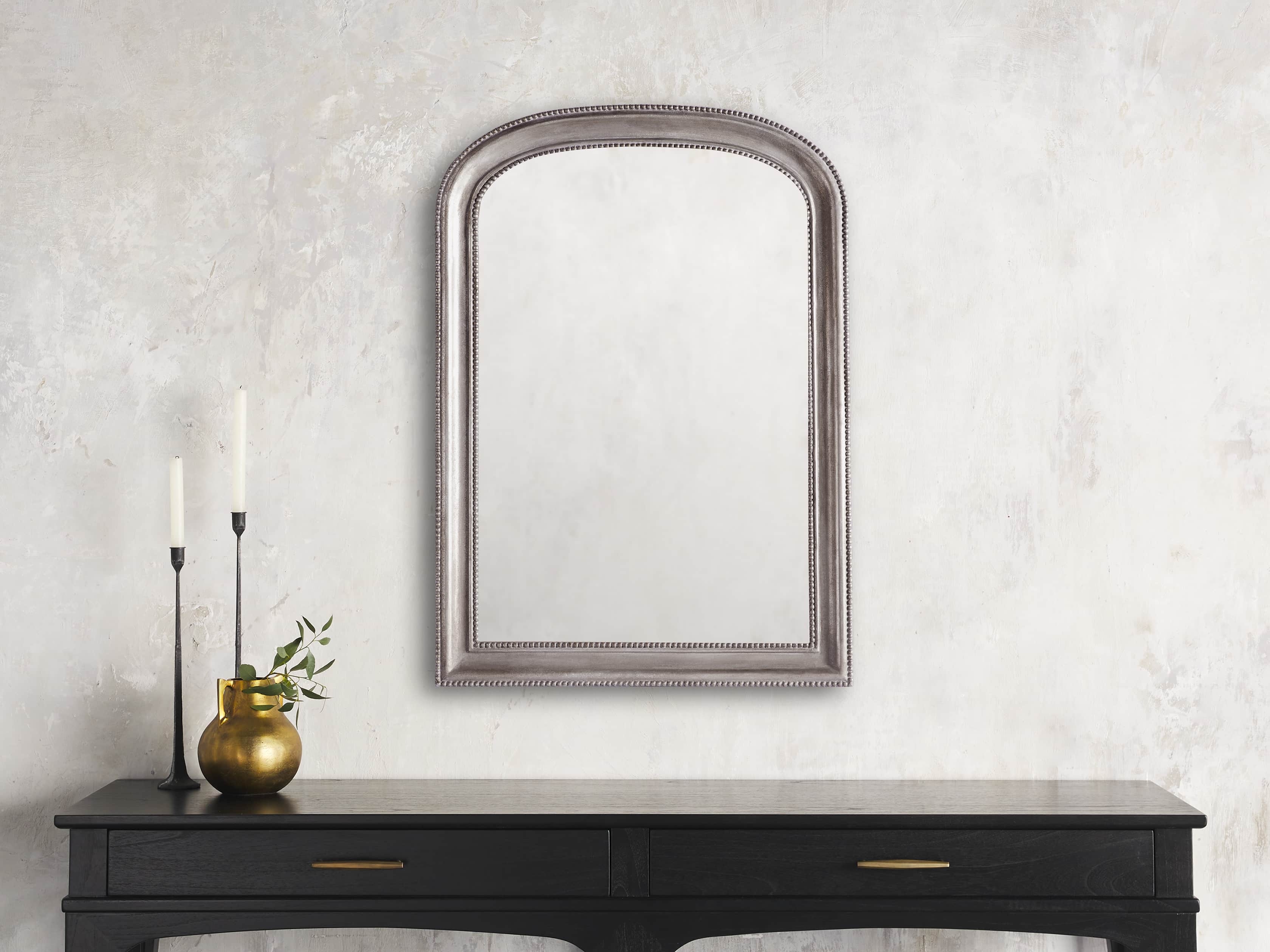 Pierre Wall Mirror in Wood 42" Silver   - Image 0