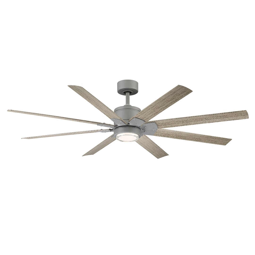 Modern Forms Renegade 8 - Blade Outdoor Integrated LED Smart Standard Ceiling Fan with Remote Control and Light Kit Included - Image 0