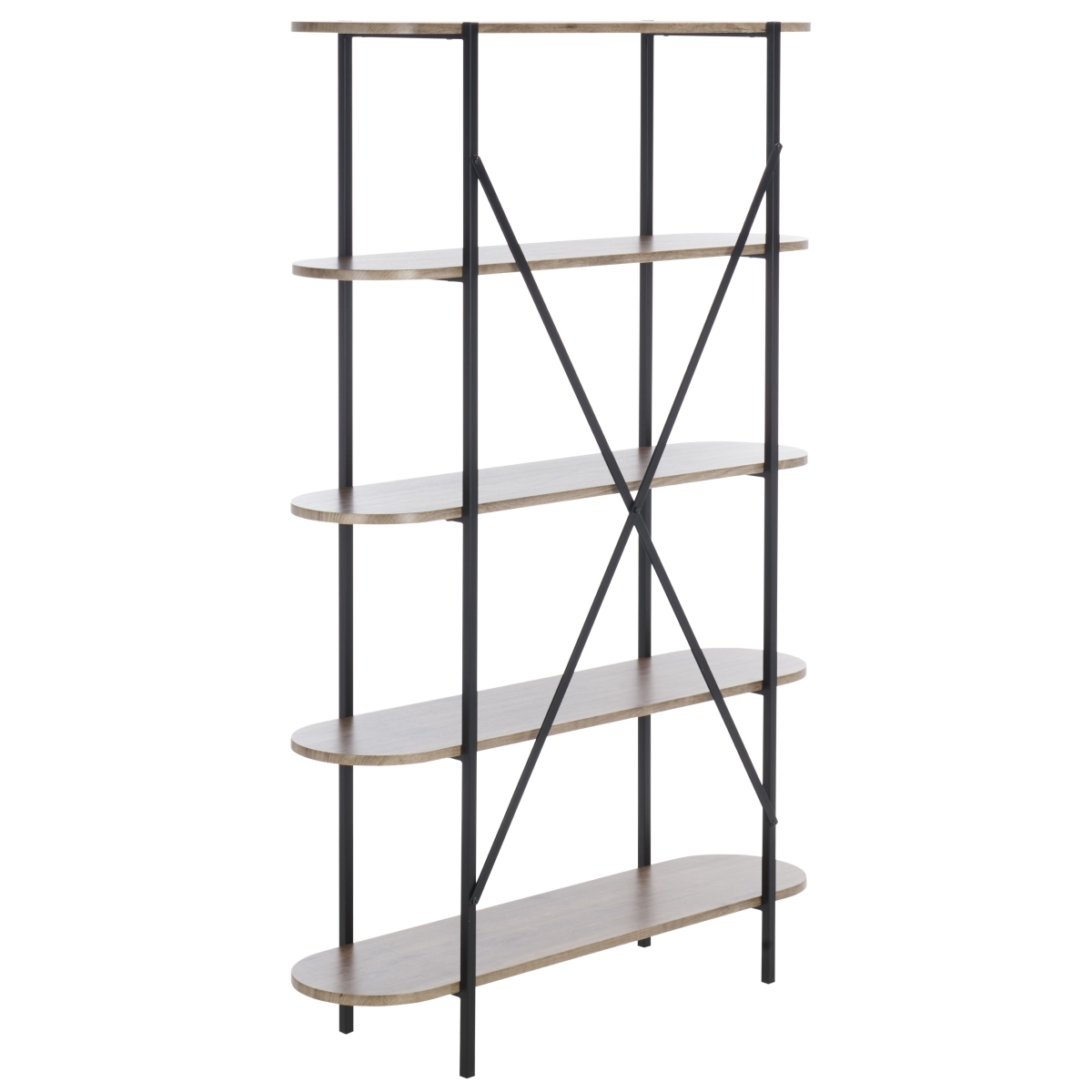 Figaro 4 Tier Bookcase - Brown / Black - Safavieh - Image 8