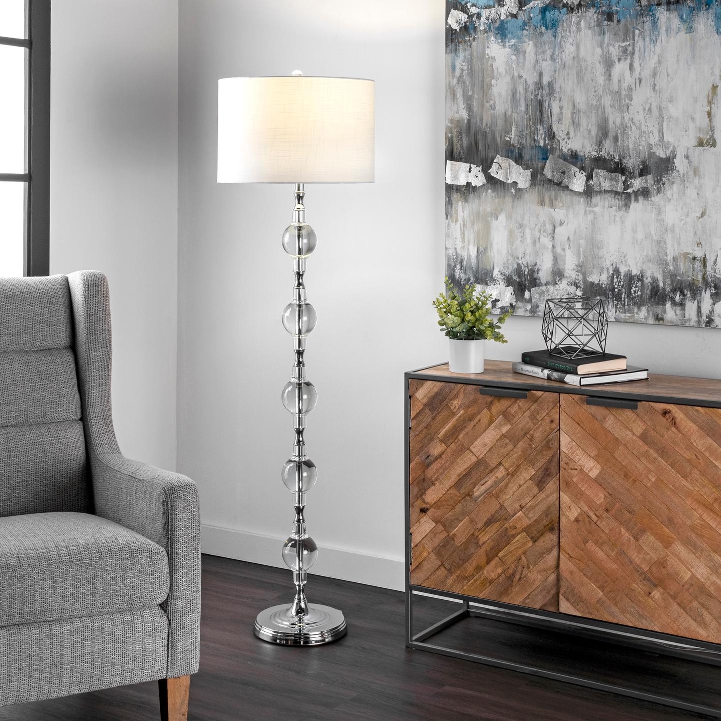 Merced 62" Crystal Floor Lamp - Image 1