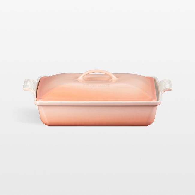 Le Creuset ® Heritage Peche Rectangular Casserole Dish with Lid - Image 0