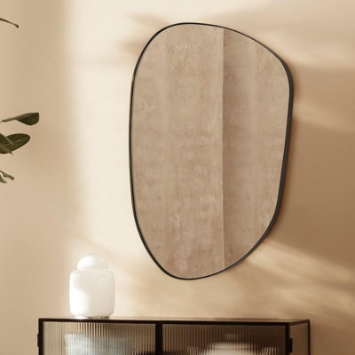 Bertlinde asymmetrical wall mirror irregular shaped mirror for living room, bathroom or entry - Image 0