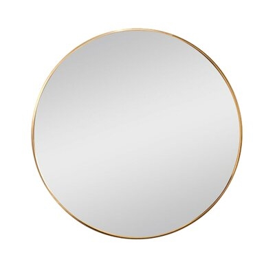 80cm Wall Decor Large Round Mirror With Gold Metal Frame For Vanity Bathroom Entryway Living Room - Image 0