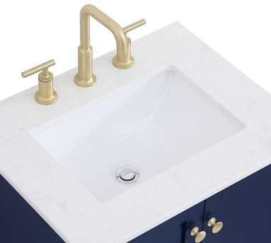 White Moro Single Sink Vanity, 24" - Image 1
