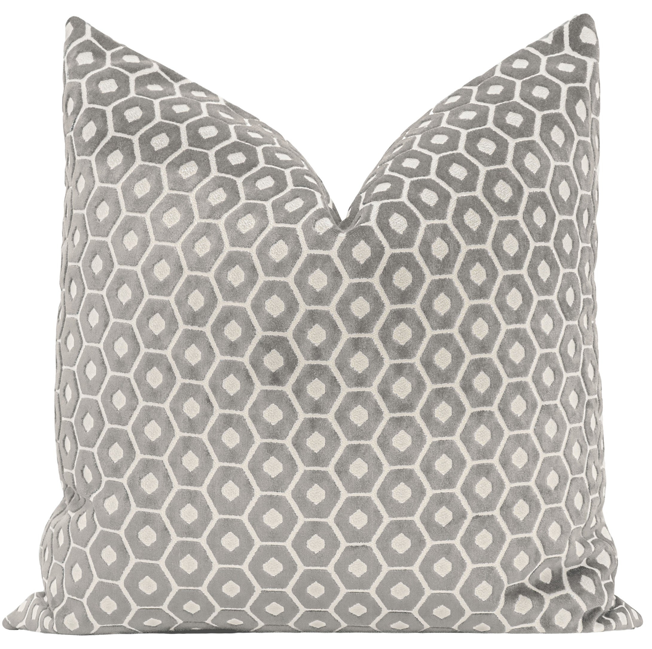 PALOMA CUT VELVET // GREY - 20” X 26” STANDARD SHAM - Image 0