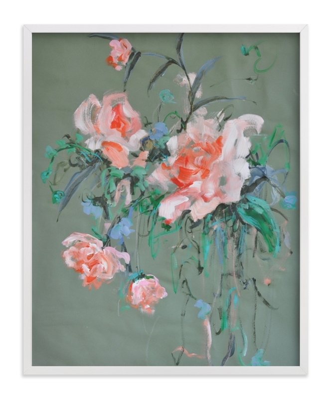 Arrangement In Rose & Teal Limited Edition Fine Art Print 1 - Image 0