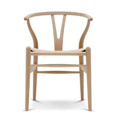 Tesch Solid Wood Slat Back Side Chair in Beige - Image 0
