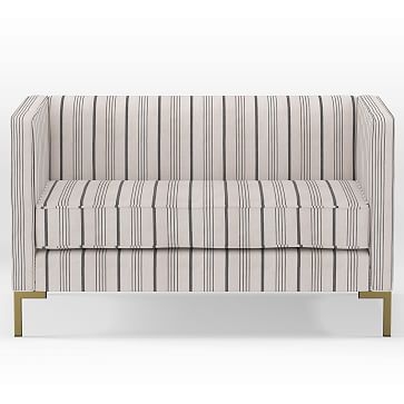 Simple Angular Sofa, Linen Linen - Image 1